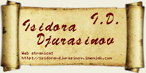 Isidora Đurašinov vizit kartica